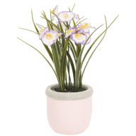 Fleurs d’été artificielles en pot