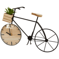 Horloge vélo avec plante