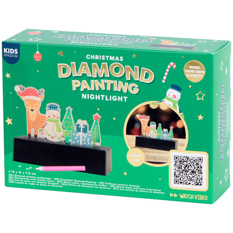 Pintura de diamantes luz de noche de Navidad Kids Kingdom