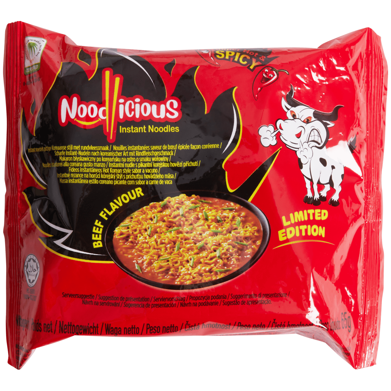 Makaron instant Noodlicious Super Hot & Spicy Wołowina
