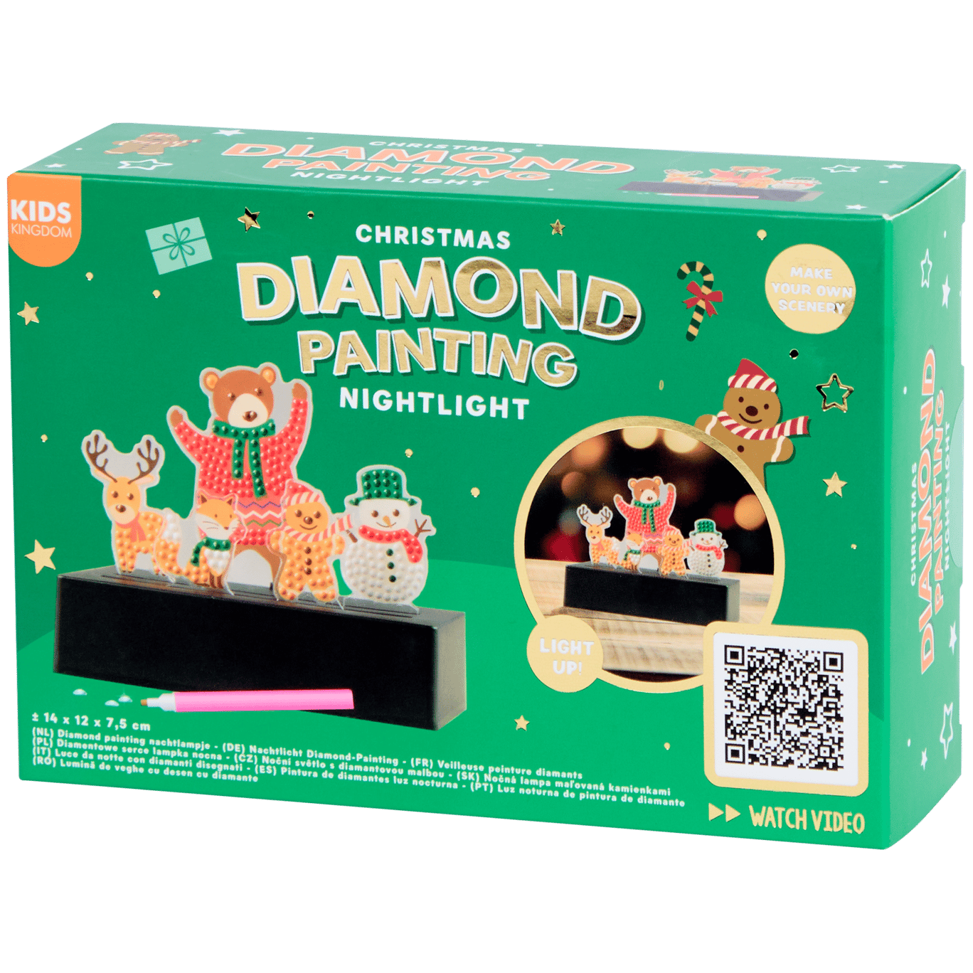 Diamantová malba vánoční lampička Kids Kingdom