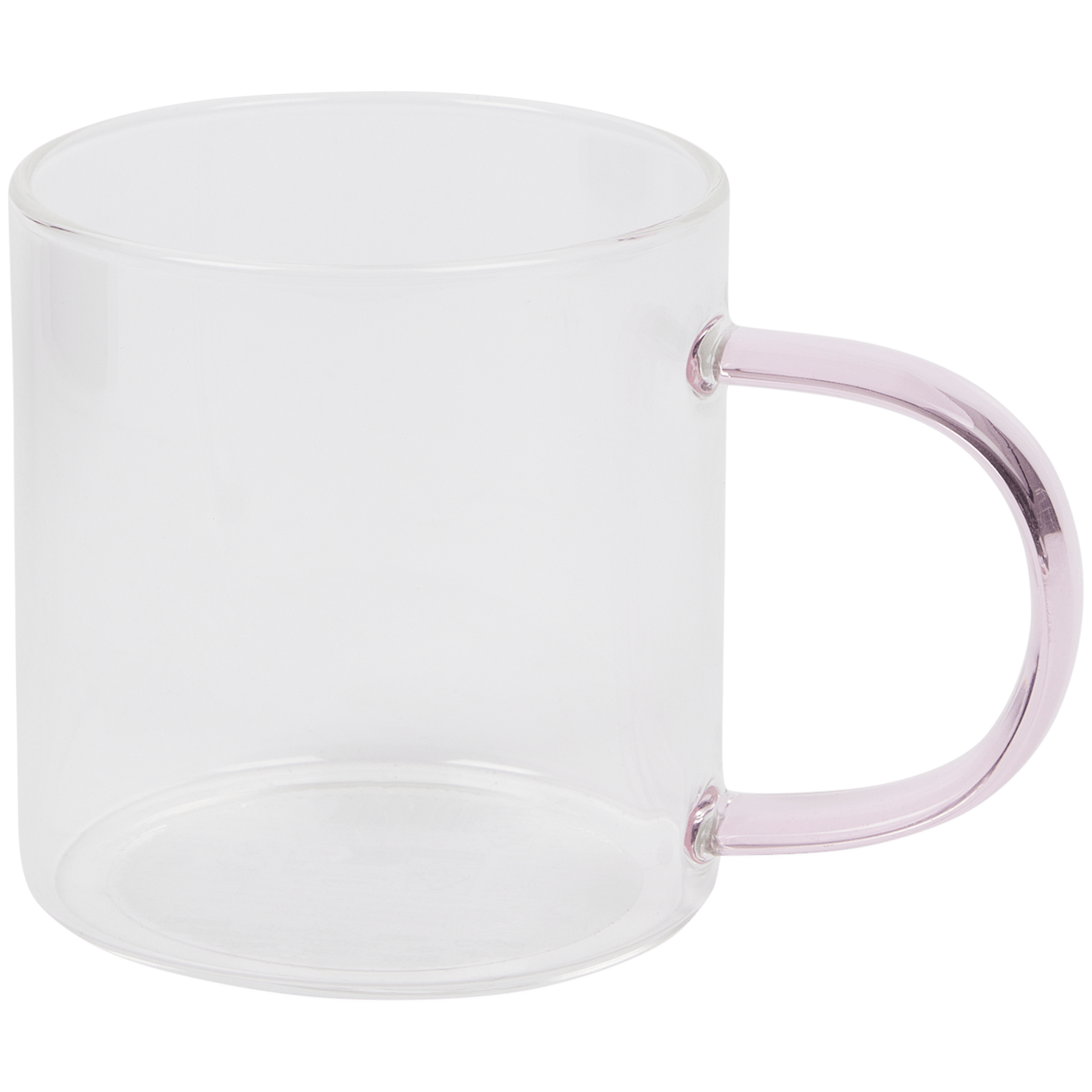 Teeglas mit buntem Henkel