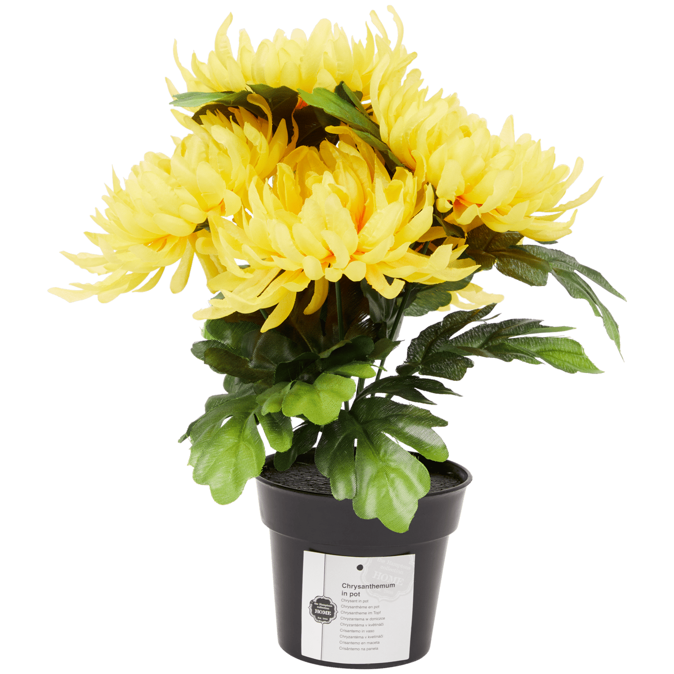Umělá chryzantéma v květináči