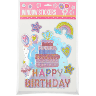 Party Universe Fenstersticker für Geburtstage