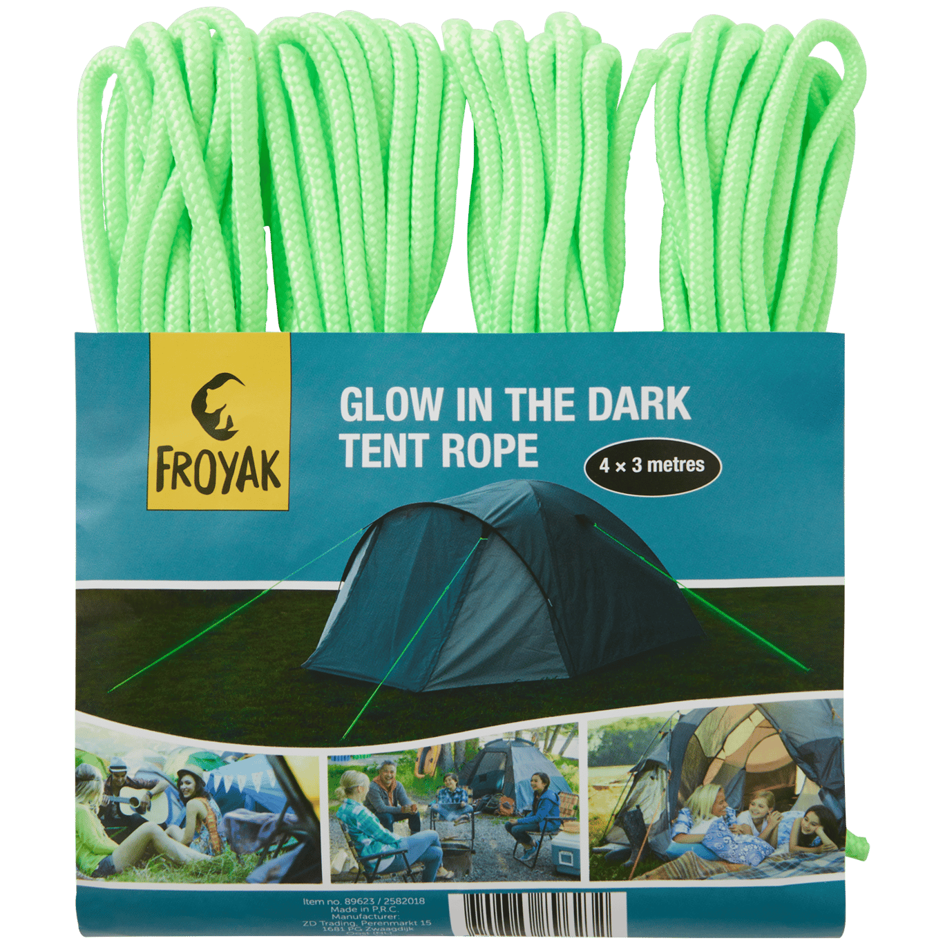 Cordes de tente phosphorescentes Froyak