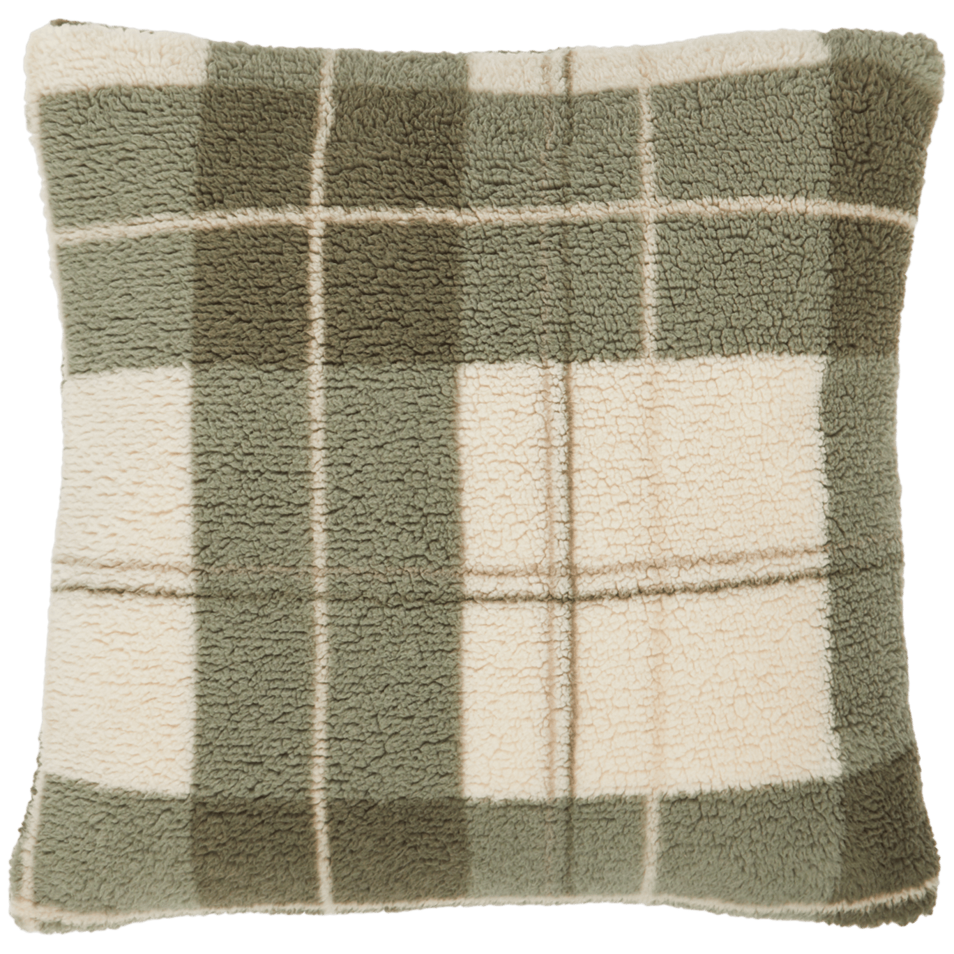 Housse de coussin tissu teddy