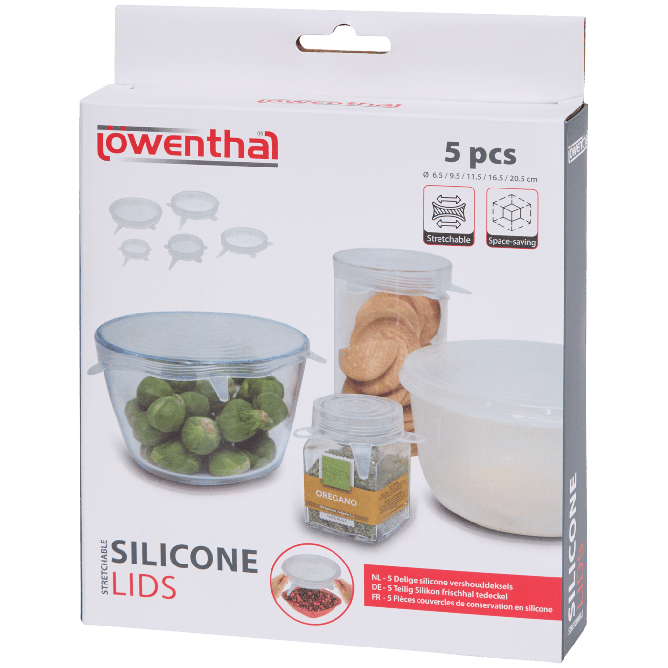 Couvercles de conservation en silicone Lowenthal