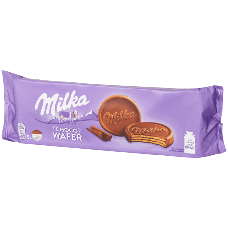 Gaufrettes enrobées de chocolat Milka