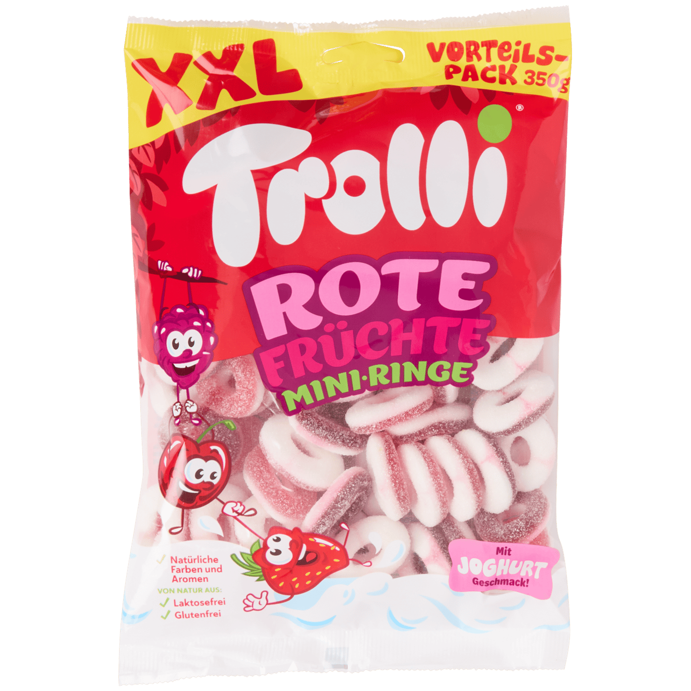 Mini kroužky Trolli Červené ovoce