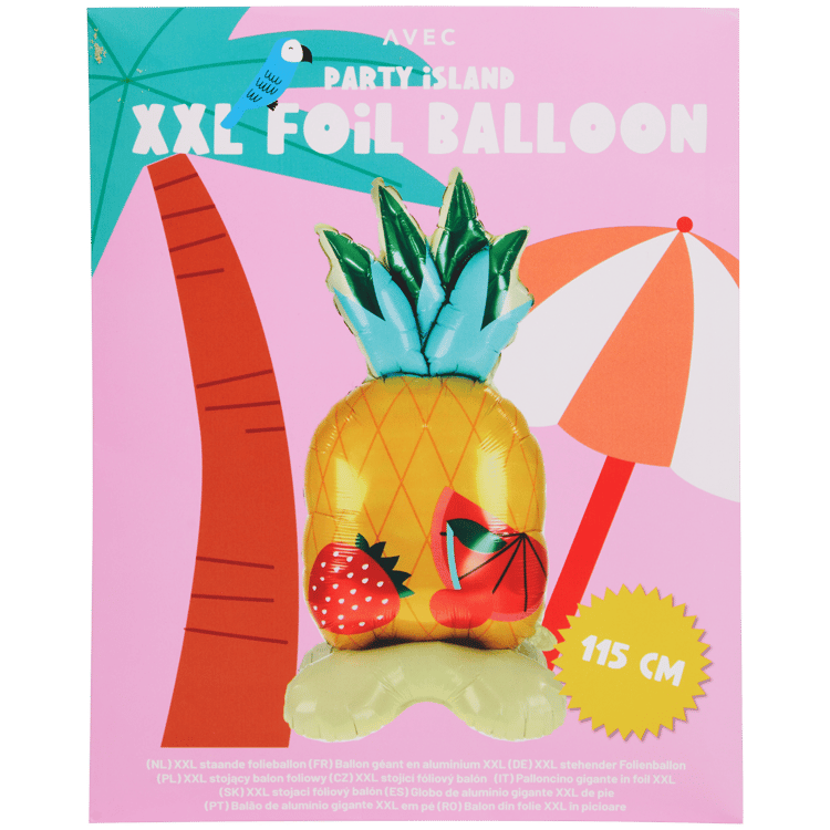 Ballon mylar tropical XXL Avec