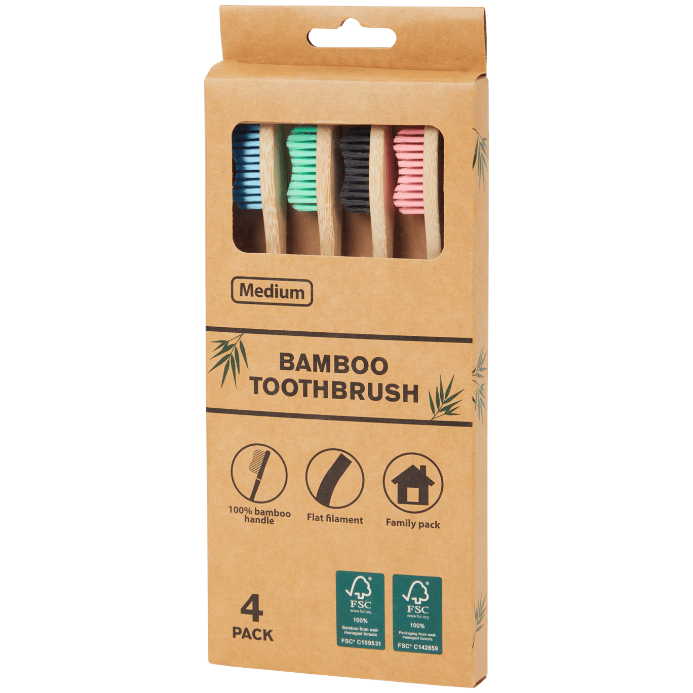 Escovas de dentes de bambu