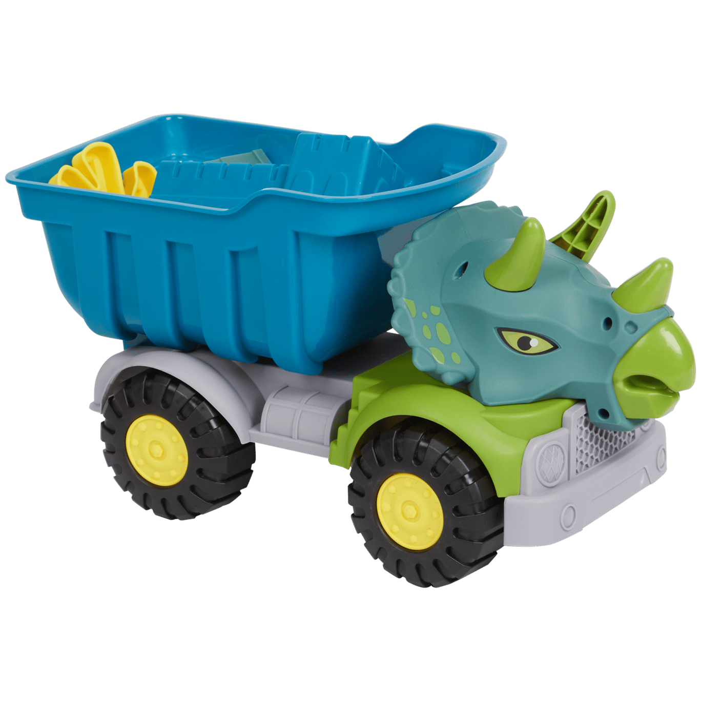 Camión dinosaurio con moldes