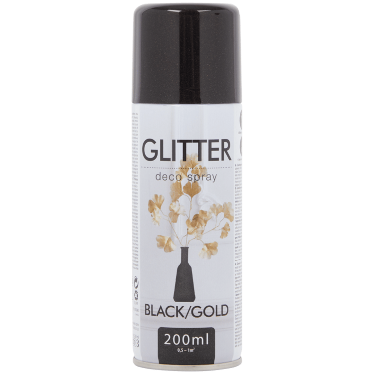 Vernice spray effetto glitter Nero/oro