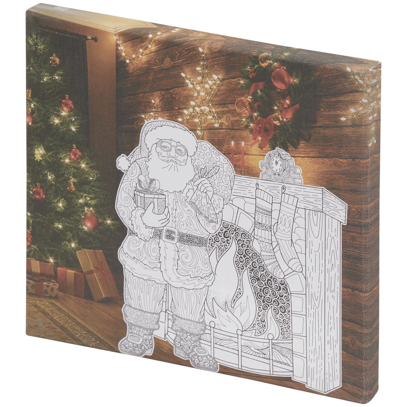 Kleur je eigen kerstcanvas