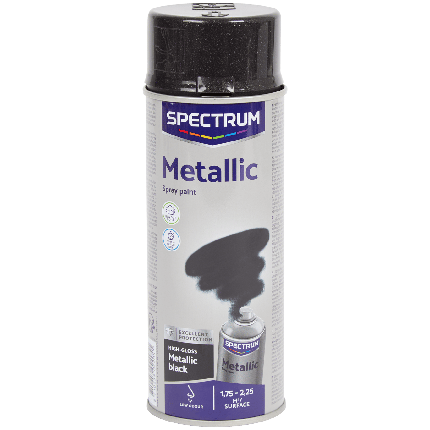 Tinta metalizada em spray Spectrum Preto