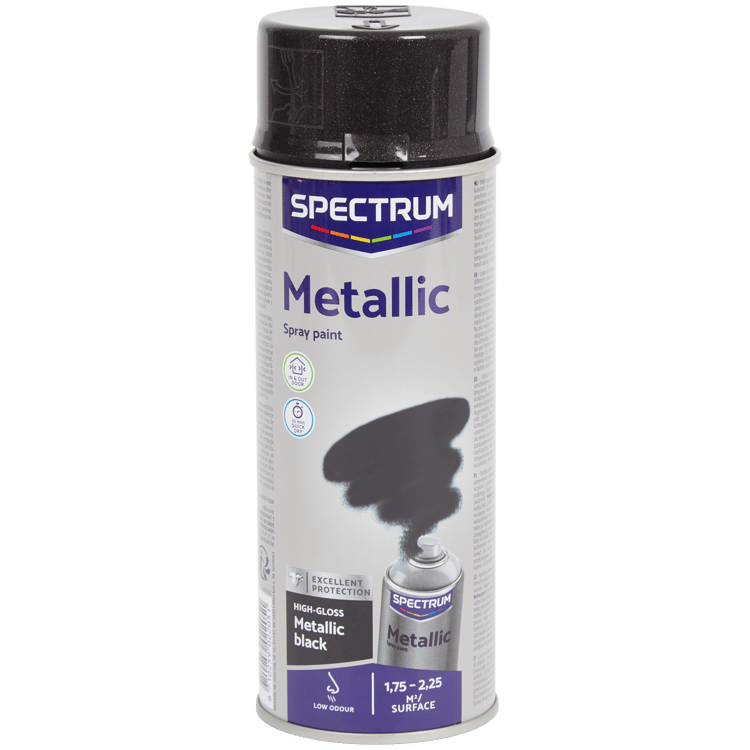 Spectrum metallic spuitverf zwart