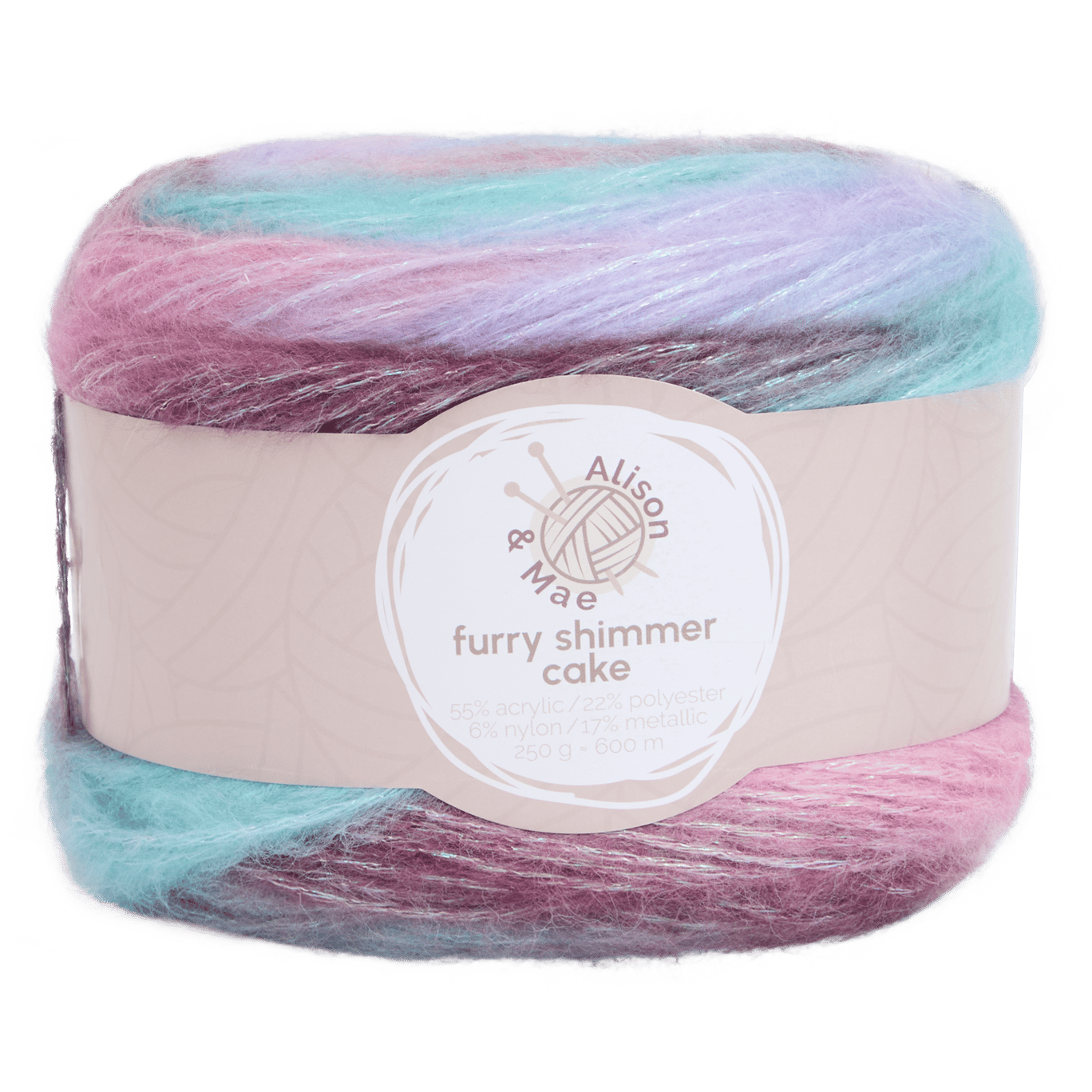 Lesklá příze Alison & Mae Furry Shimmer Cake