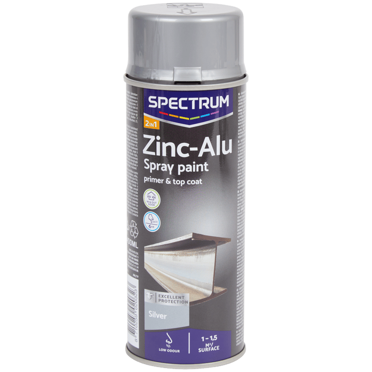 Bombe de peinture zinc-alu Spectrum Argent