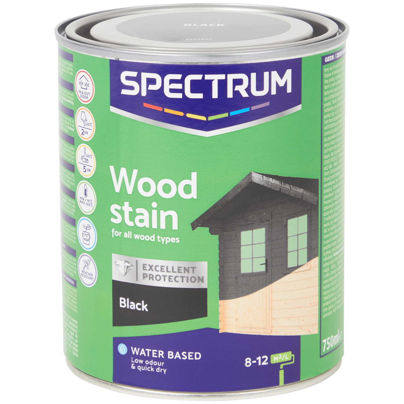Verniz para madeira Spectrum Preto