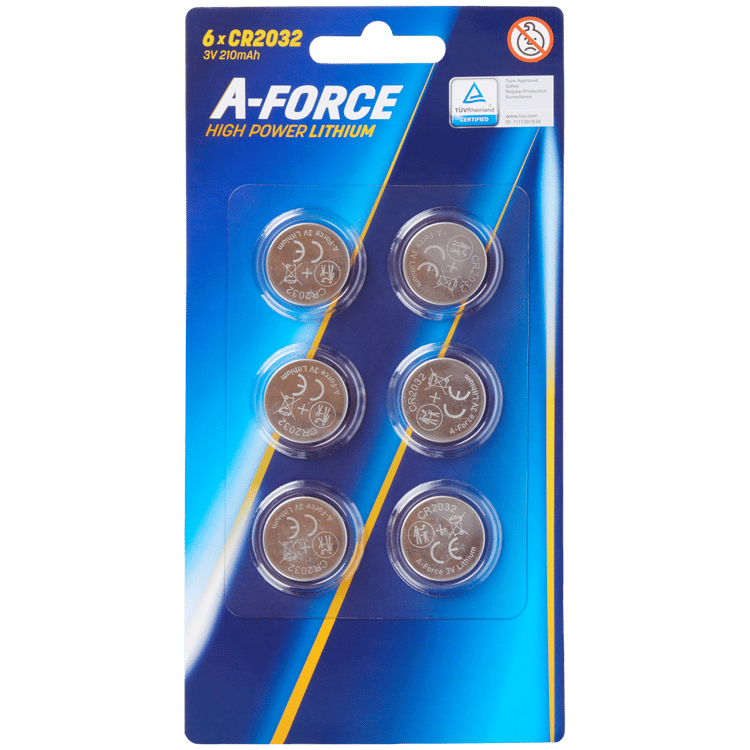A-Force Knopfzellenbatterien CR2032