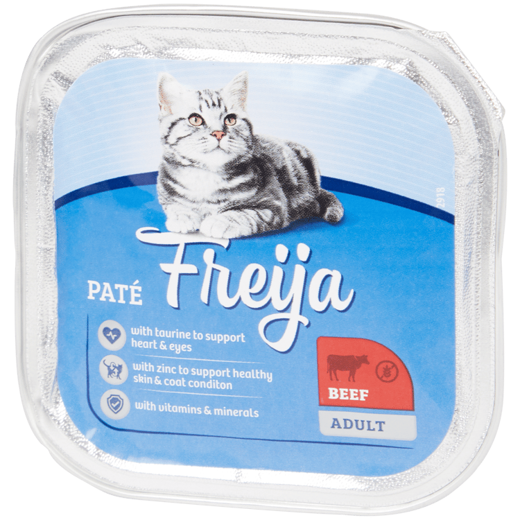 Paté de comida húmeda para gatos Freija Ternera