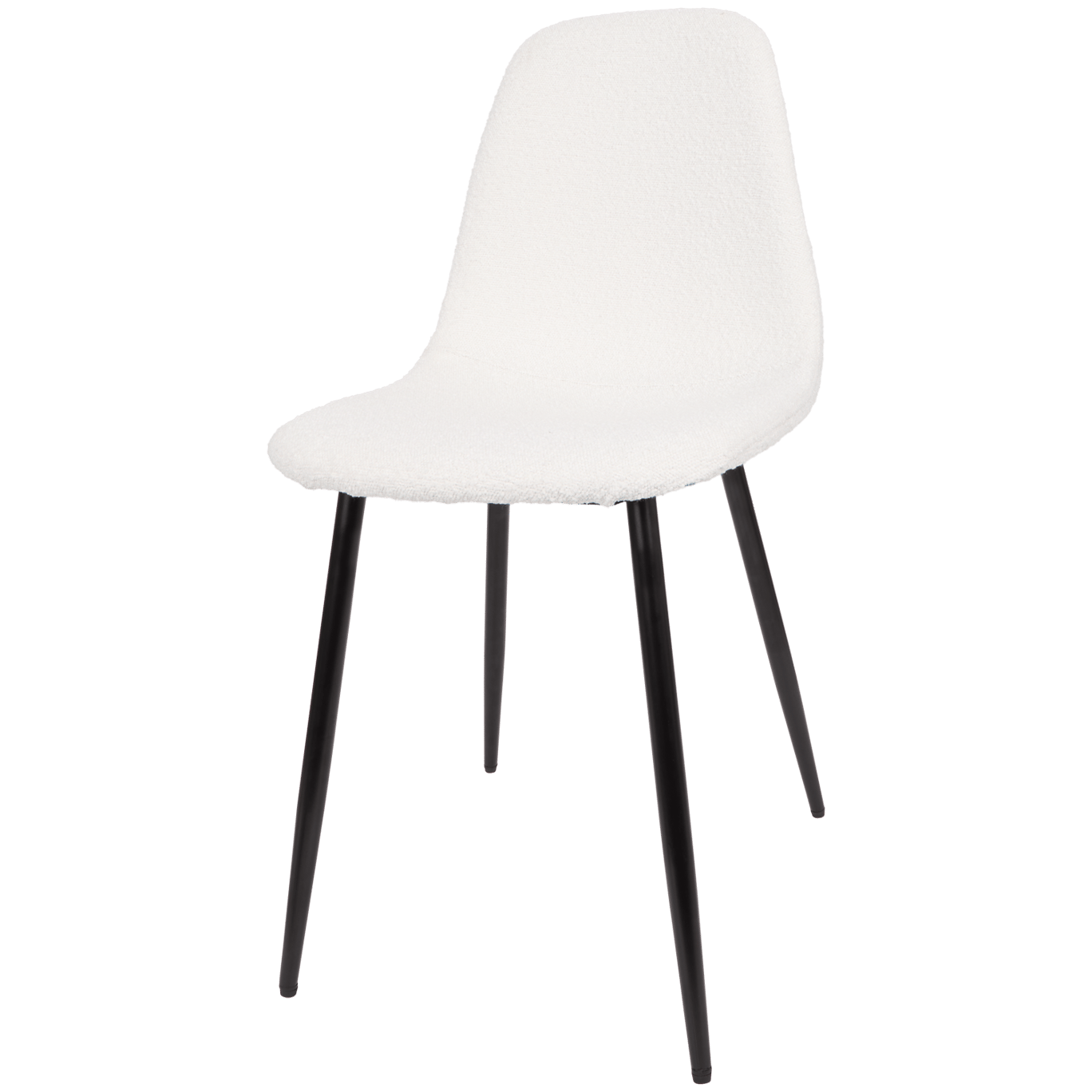 Chaise en tissu bouclé