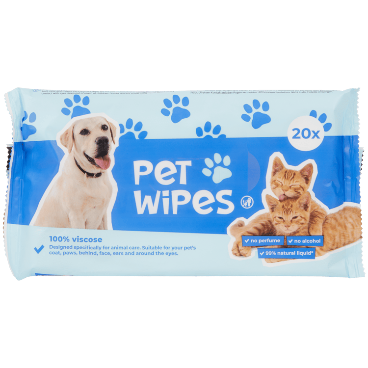Vochtige doekjes voor huisdieren