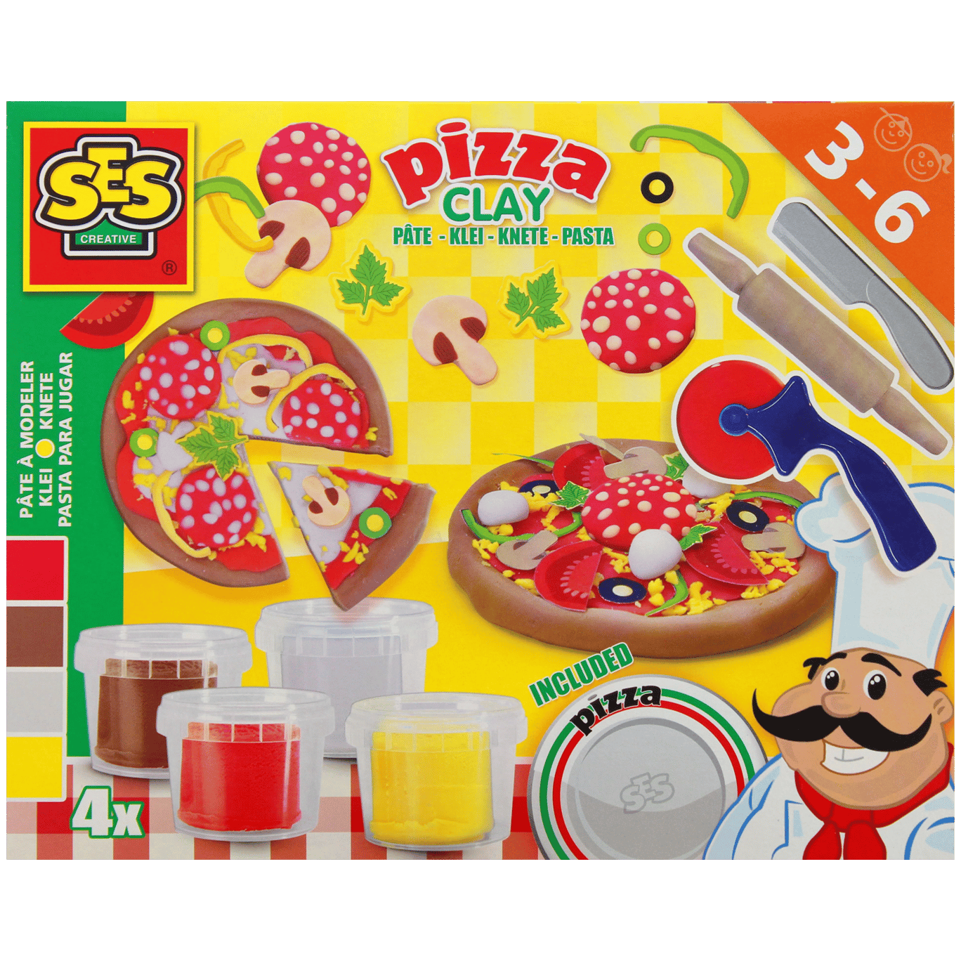 Kit pâte à modeler pizza SES