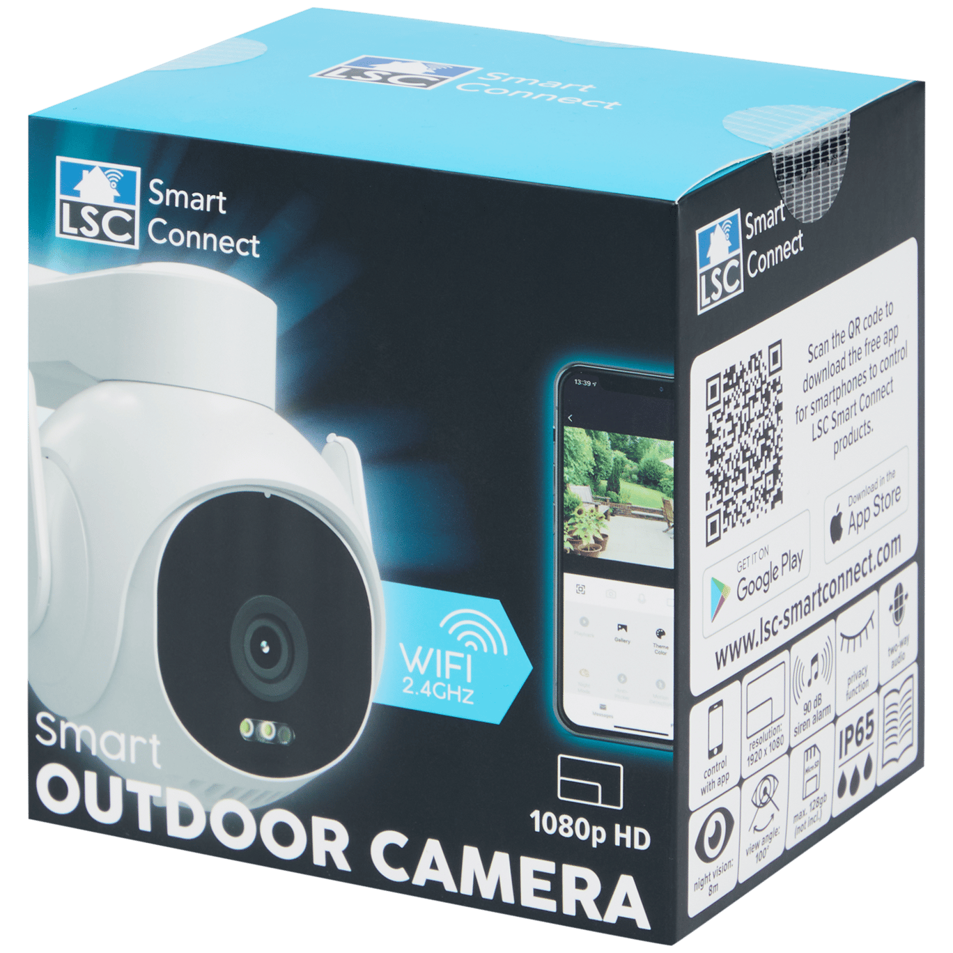 Caméra de surveillance extérieure pivotante LSC Smart Connect