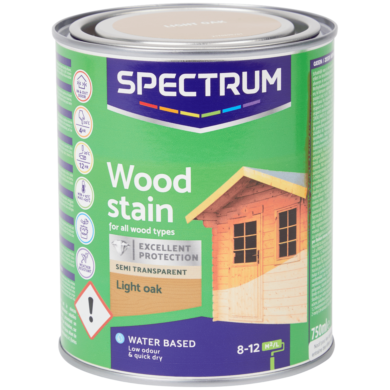 Velatura para madeira semi-transparente Spectrum carvalho claro