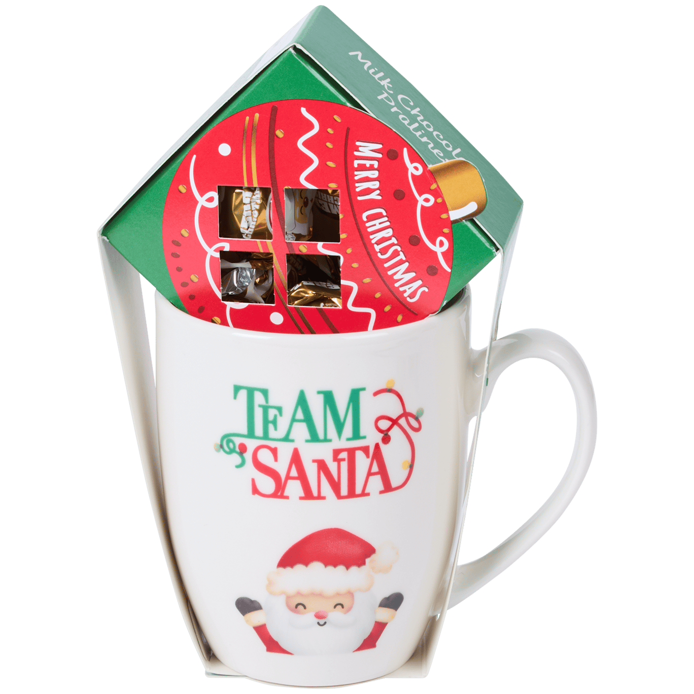 Caneca de Natal com bombons