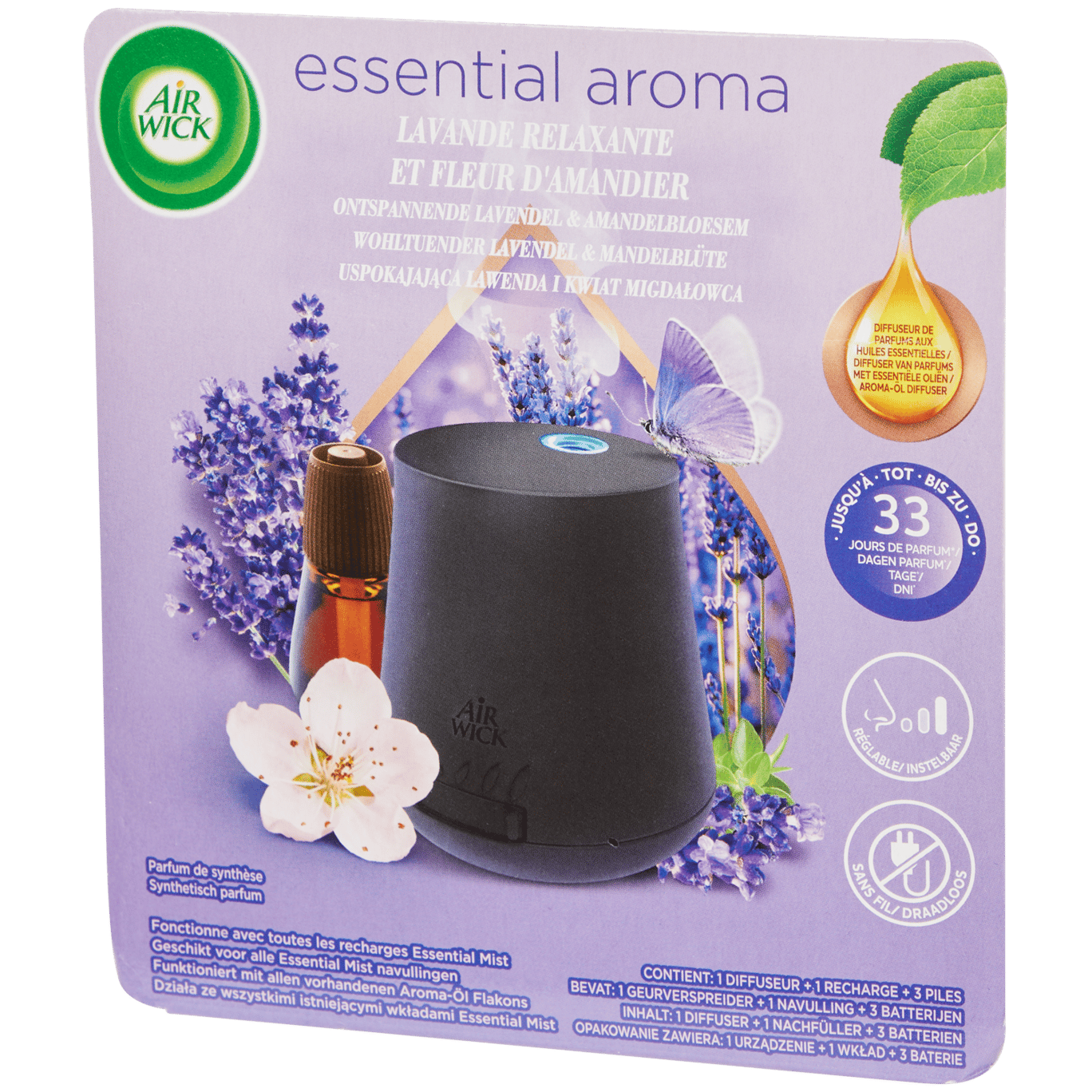 Aromatyzer Air Wick Essential Aroma Lawenda i Kwiat migdałowca