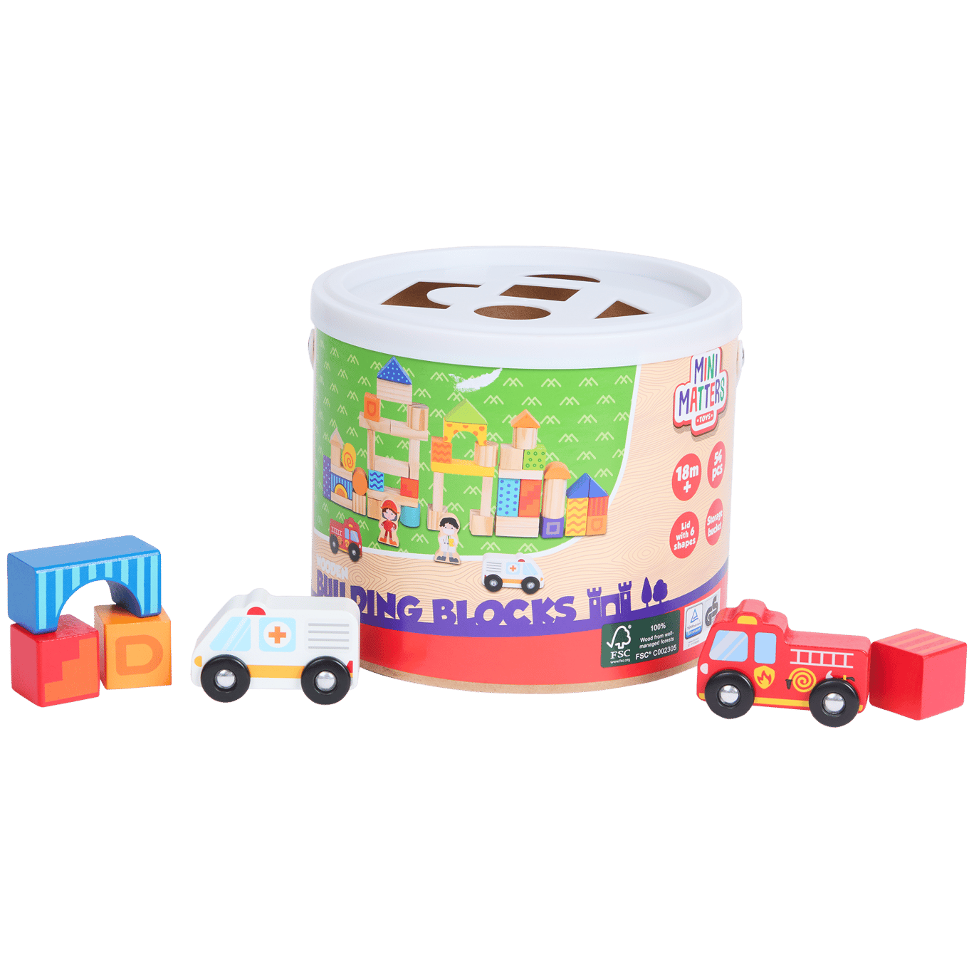 Blocs de construction en bois Mini Matters