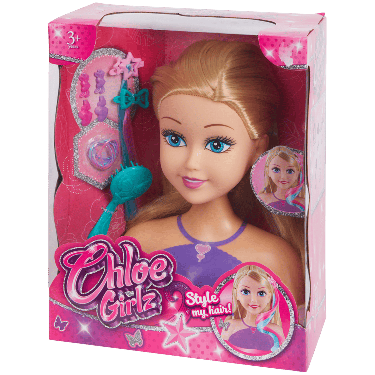Busto de muñeca para estilismo Chloe Girlz 