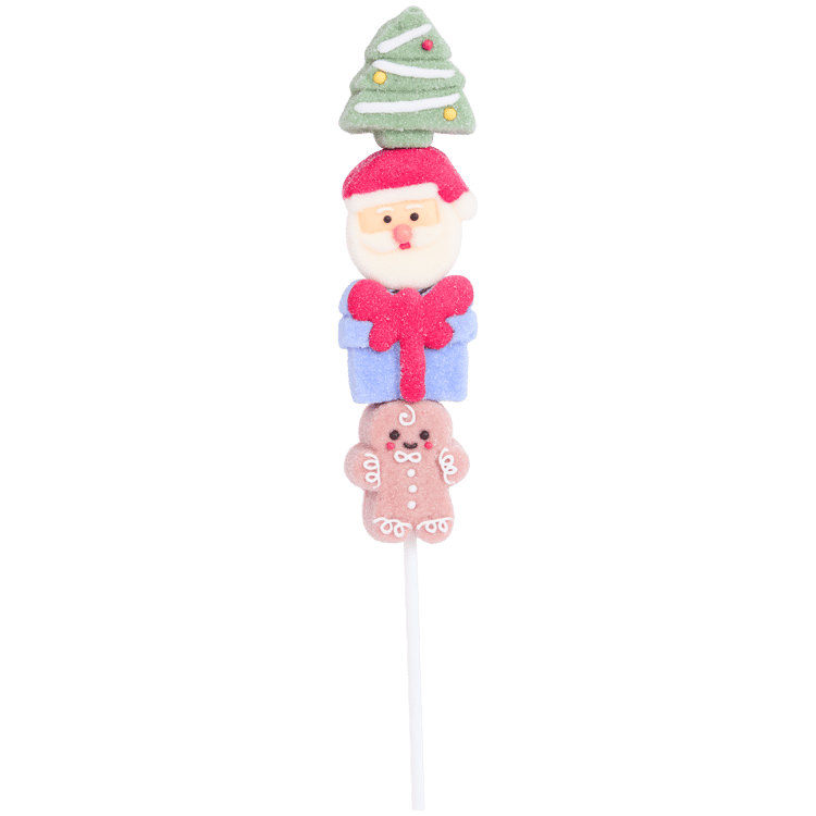 Weihnachtlicher Marshmallow-Lolli