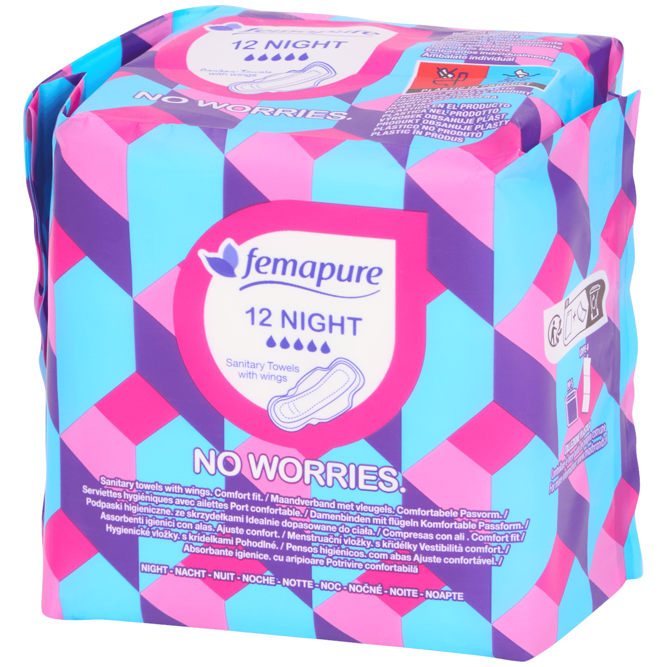 Serviettes hygiéniques Femapure No Worries Nuit