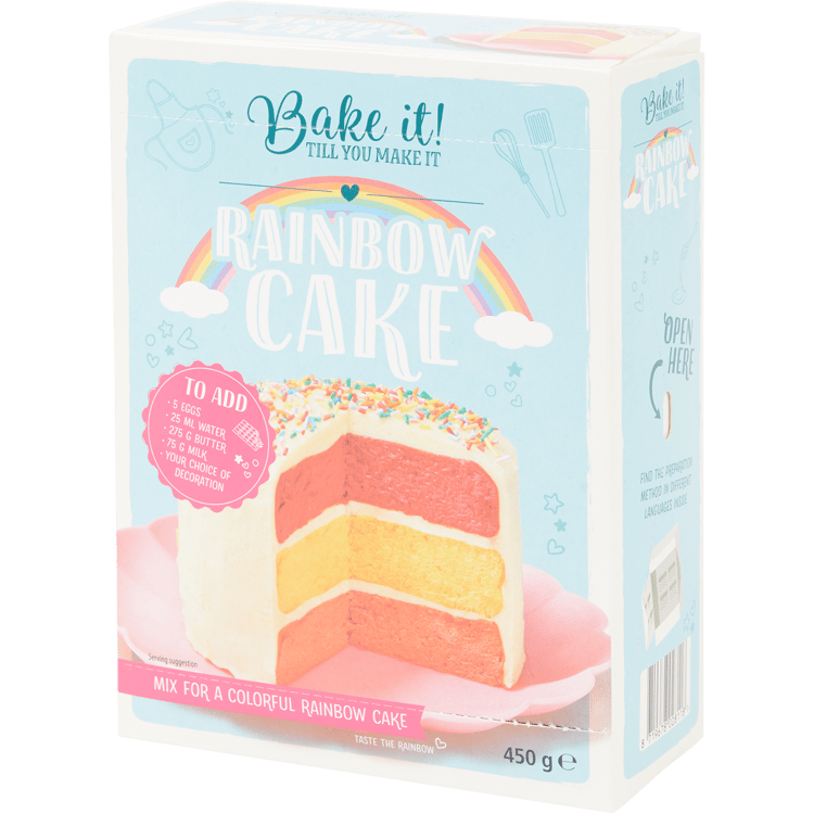 Mélange pour gâteau arc-en-ciel Bake it!
