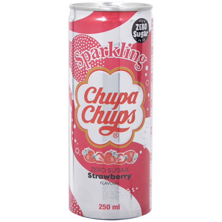 Chupa Chups frisdrank Zero Sugar Aardbei