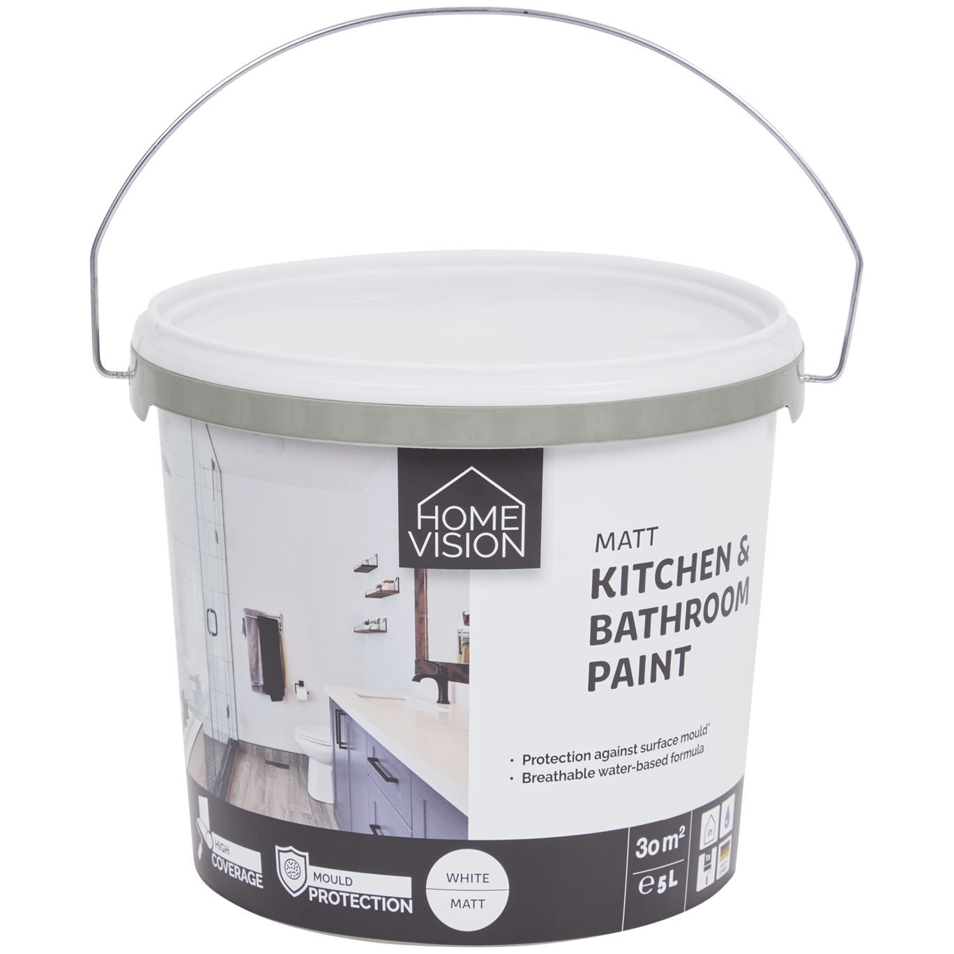 Home Vision badkamer- en keukenverf mat wit
