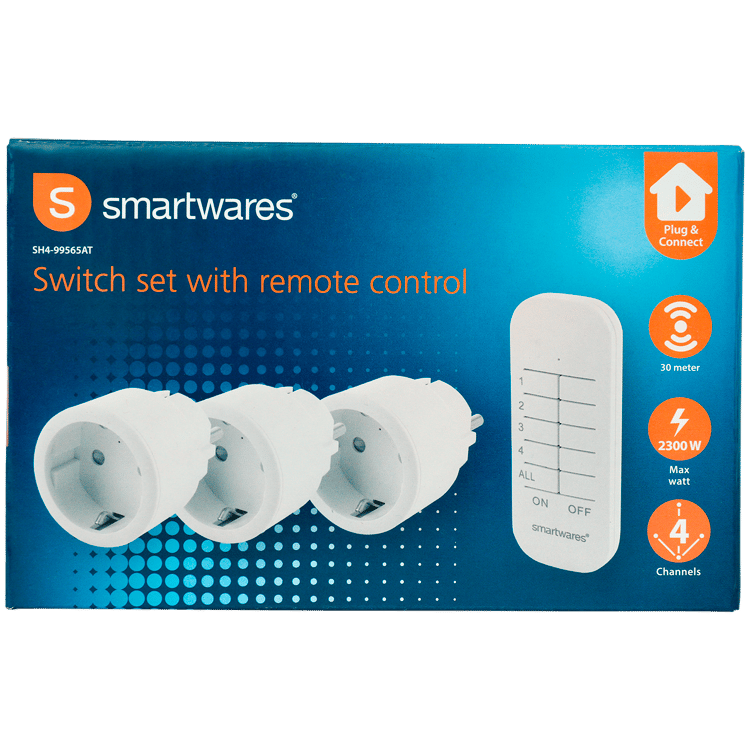 Juego de interruptores sin cable de Smartware