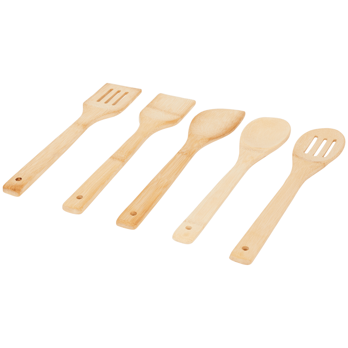 Set utensili da cucina in bambù con supporto