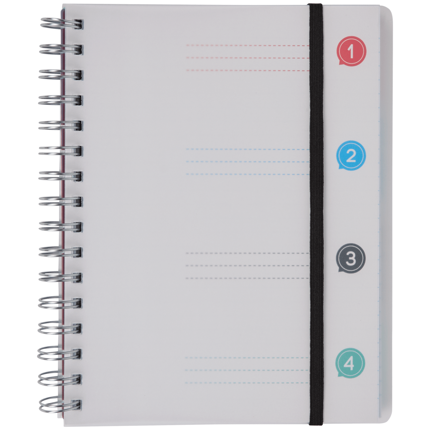 Caderno com separadores A5