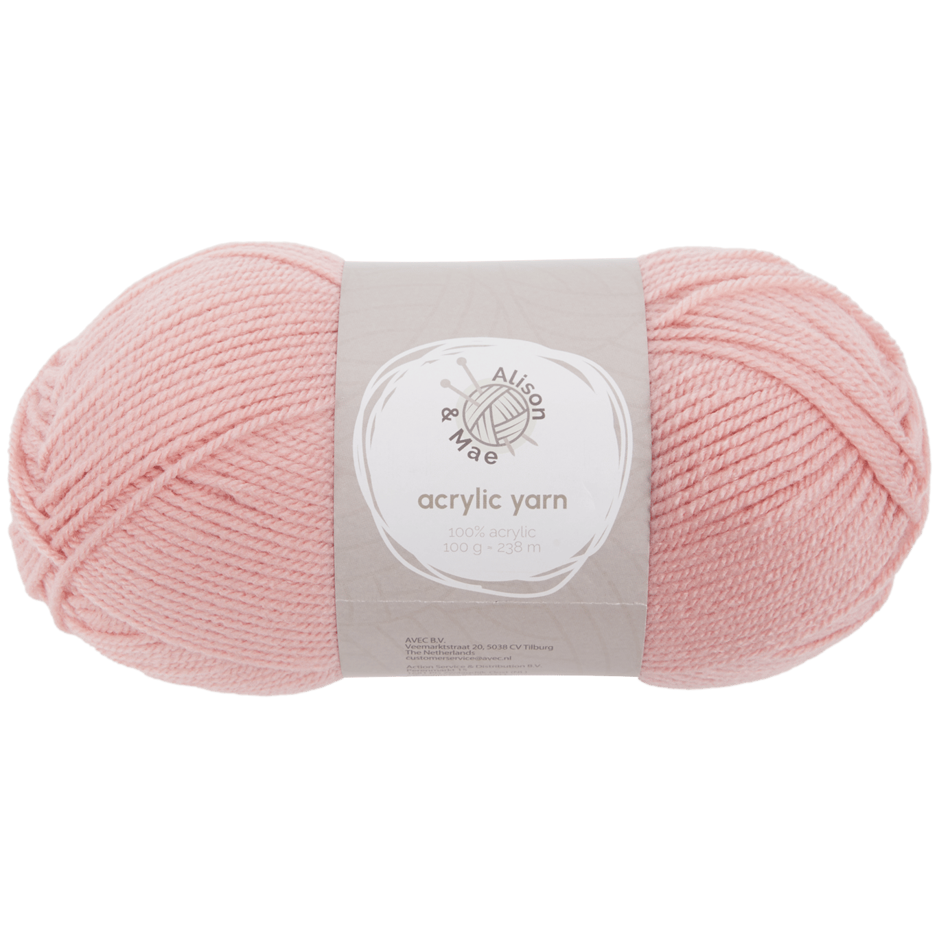 Fil à tricoter Alison & Mae Essentials Rose pâle
