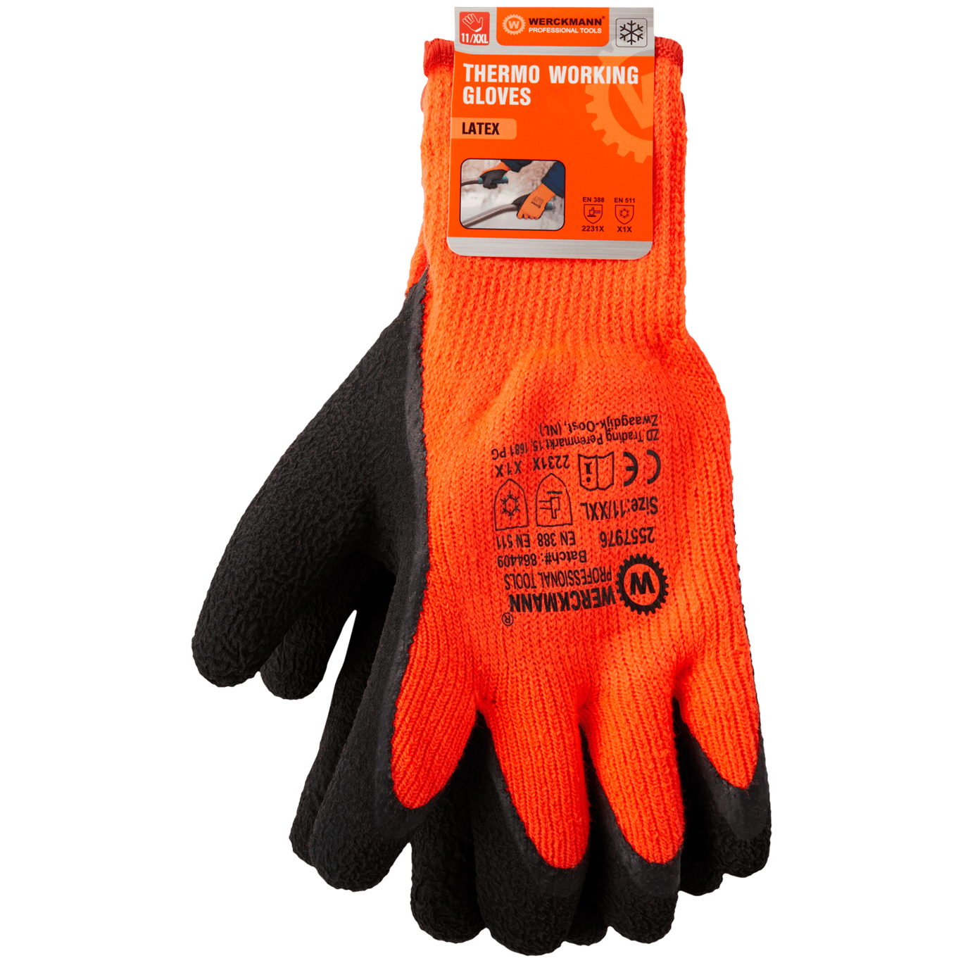 Gants thermiques avec revêtement en latex UCI KoolGrip Couleur orange Imperméable 
