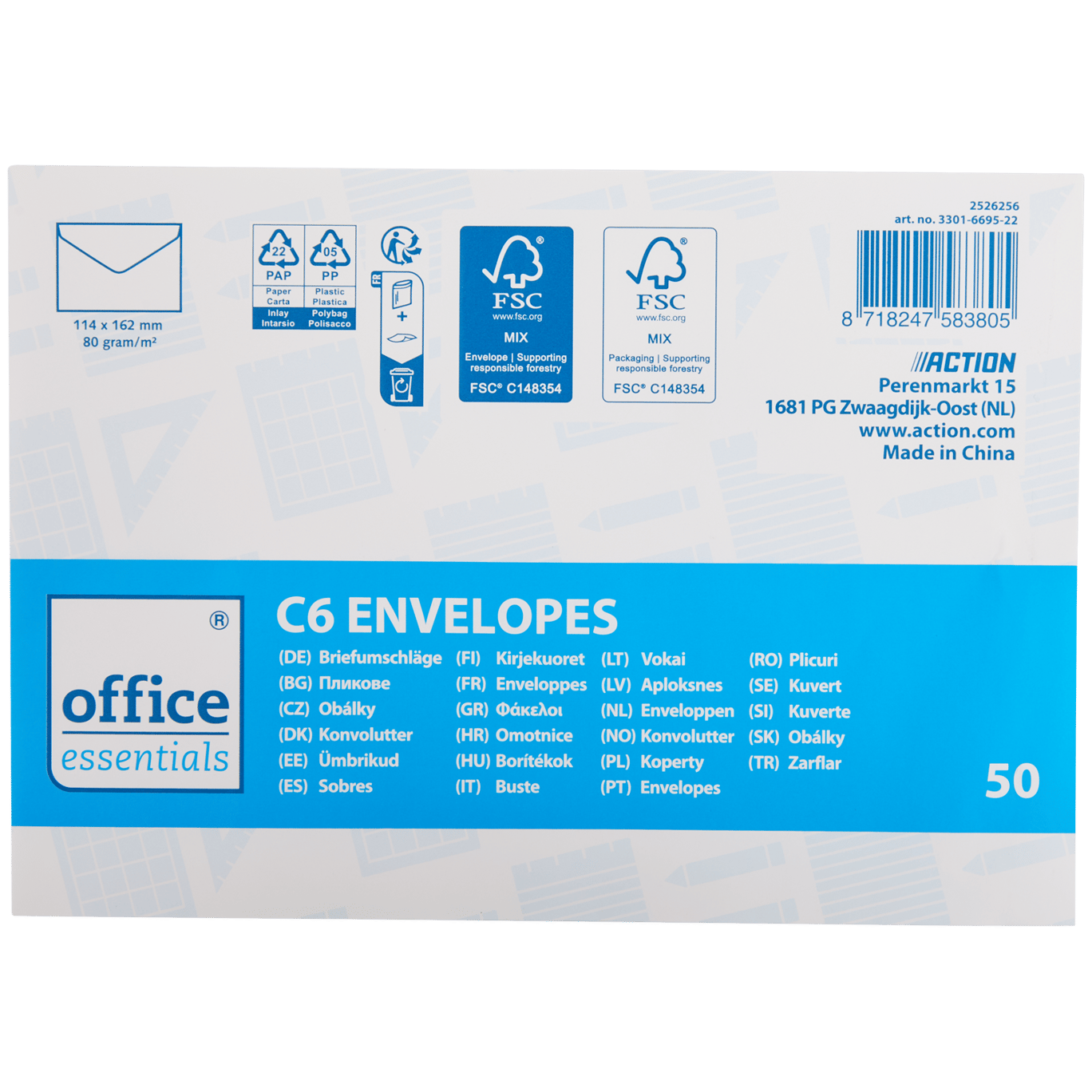 Office Essentials enveloppen C6