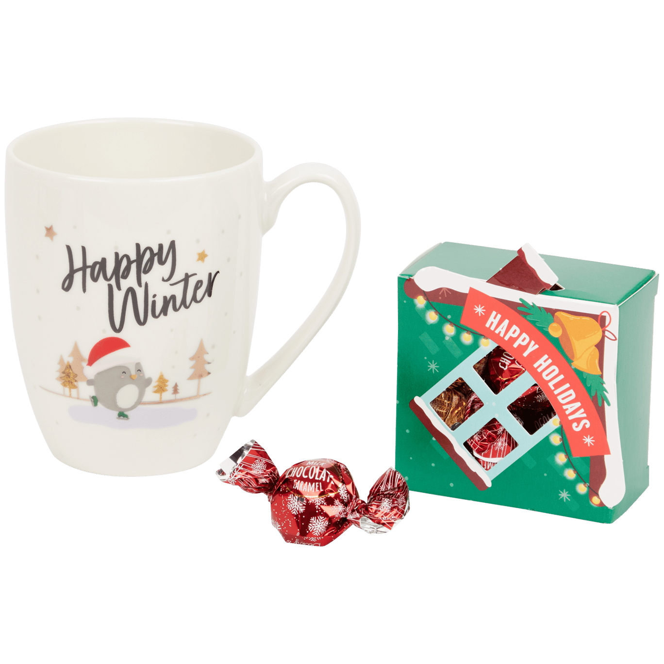 Caneca de Natal com bombons