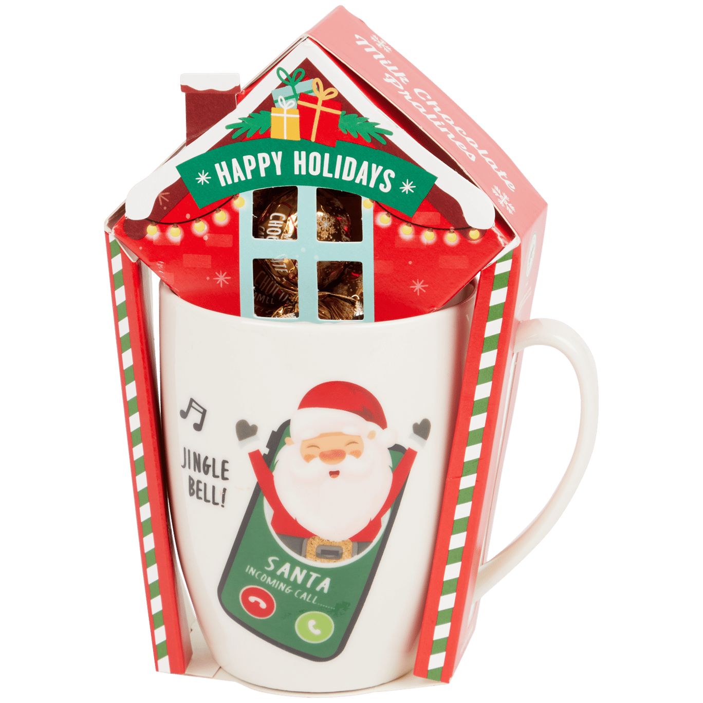 Caneca de Natal com bombons