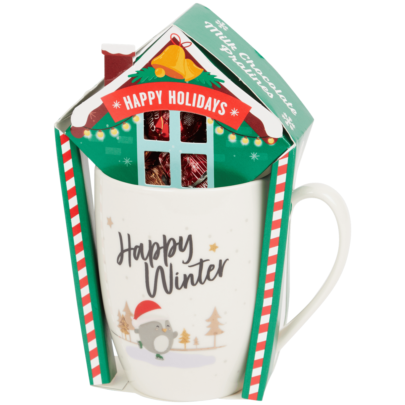 Caneca de Natal com bombons