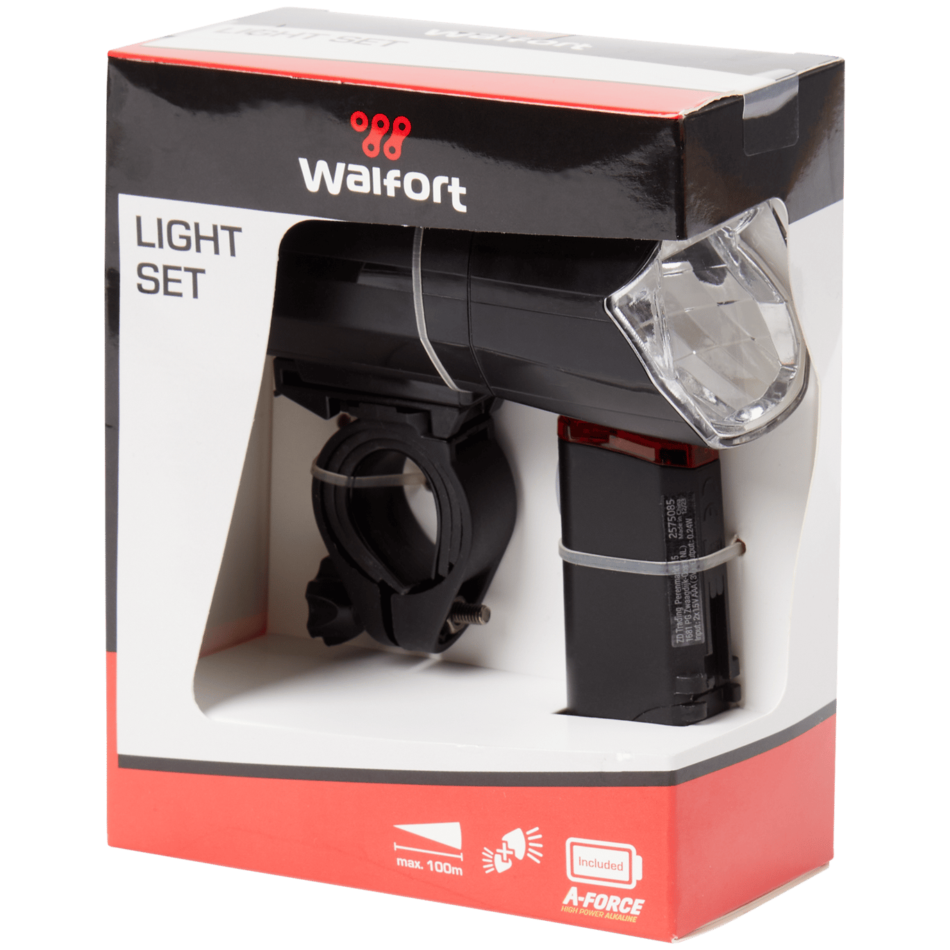 Conjunto de luzes para bicicleta Walfort