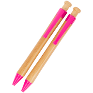 Juego de bolígrafos de bambú